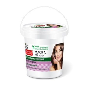 Fitokosmetik Przepisy Ludowe maska do włosów osłabionych łopianowa odżywcza (155 ml)