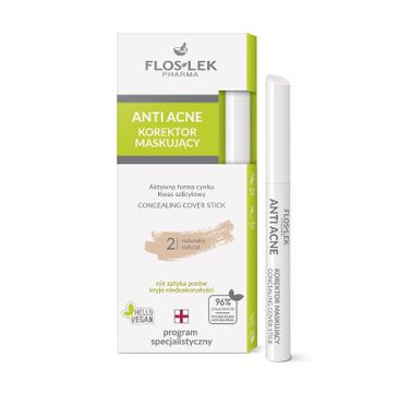 Floslek Anti Acne korektor maskujący 2 Naturalny