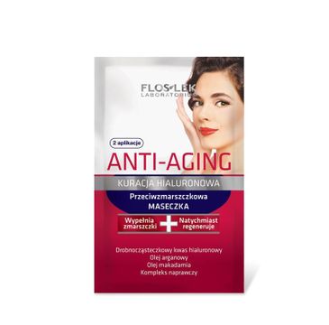 Floslek Anti Aging Kuracja Hialuronowa maseczka do każdego rodzaju cery odmładzająca 10 ml