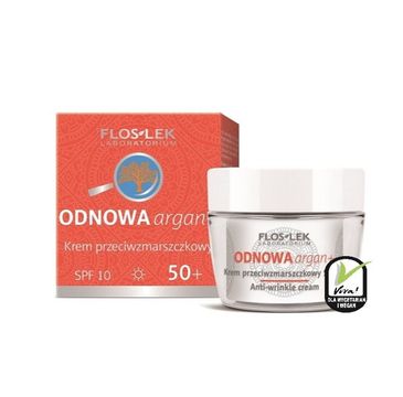 Floslek Odnowa Argan+ 50+ krem przeciwzmarszczkowy SPF 10 na dzień 50 ml