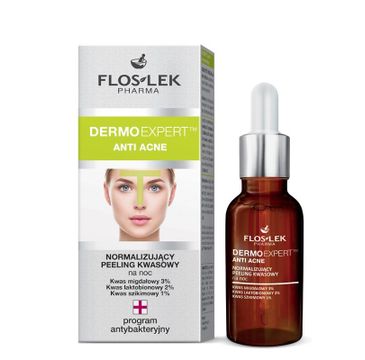 Floslek Pharma Dermo Expert Anti Acne Peeling kwasowy normalizujący na noc do twarzy 30 ml