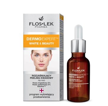 Floslek Pharma Dermo Expert White & Beauty peeling kwasowy rozjaśniający na noc 30 ml