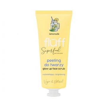 Fluff Glow Up Face Scrub rozświetlający peeling do twarzy Lemoniada (75 ml)