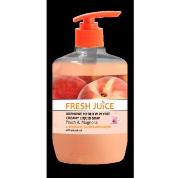 Fresh Juice kremowe mydło w płynie Peach & Magnolia z olejkiem brzoskwiniowym 460 ml