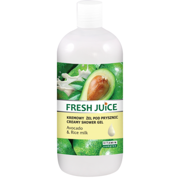 Fresh Juice żel pod prysznic kremowy avocado i mleko ryżowe (500 ml)