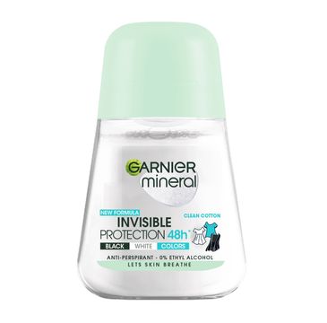 Garnier Mineral Invisible Protection Clean Cotton antyperspirant w kulce (50 ml)
