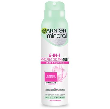 Garnier Mineral 6-in-1 Protection Cotton Fresh antyperspirant spray (150 ml)