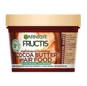Garnier Fructis Cocoa Butter Hair Food wygładzająca maska do włosów puszących się i niesfornych (390 ml)