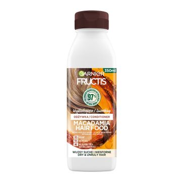 Garnier Fructis Macadamia Hair Food wygładzająca odżywka do włosów suchych i niesfornych (350 ml)