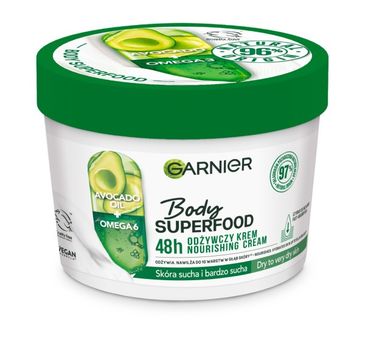 Garnier Body SuperFood odżywczy krem do ciała Avocado Oil+Omega 6 skóra sucha i bardzo sucha (380 ml)