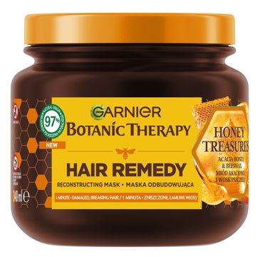 Garnier Botanic Therapy Honey Treasures odbudowująca maska do włosów zniszczonych i łamliwych 340ml