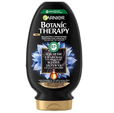 Garnier Botanic Therapy odżywka balansująca do przetłuszczających się włosów i suchej skóry głowy Węgiel Aktywny i Olej z Czarnuszki 200ml