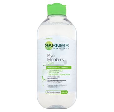 Garnier Essentials płyn micelarny 3w1 do skóry normalnej i mieszanej (400 ml)
