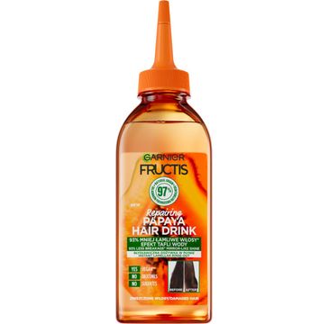 Garnier Fructis Hair Drink Papaya błyskawiczna odżywka lamellarna w płynie do włosów zniszczonych 200ml