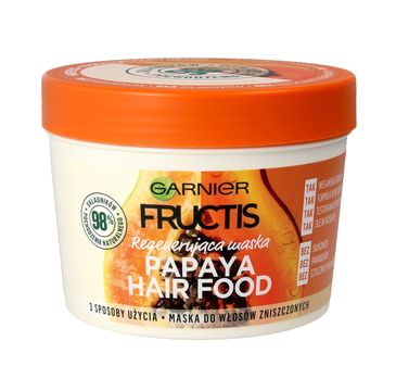 Garnier Fructis Papaja Hair Food regenerująca maska do włosów zniszczonych (390 ml)