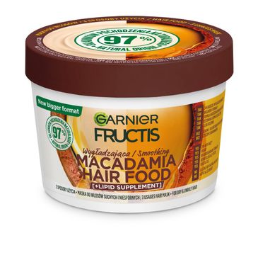 Garnier Fructis Macadamia Hair Food wygładzająca maska do włosów suchych i niesfornych 400ml