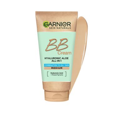 Garnier Hyaluronic Aloe All-In-1 BB Cream krem BB nawilżający do cery mieszanej i tłustej Medium (50 ml)