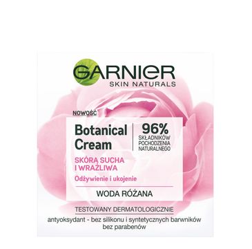 Garnier Skin Naturals Botanical Rose Water krem do cery suchej i wrażliwej odżywienie i ukojenie 50 ml