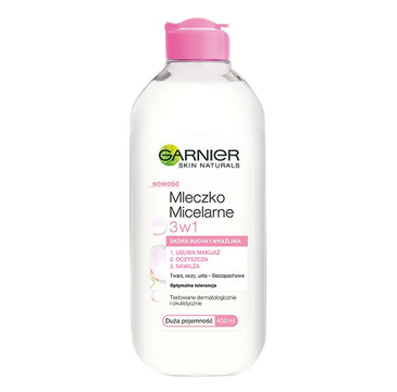 Garnier mleczko micelarne 3 w 1 do skóry wrażliwej (400 ml)