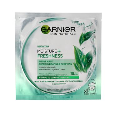 Garnier Skin Naturals Moisture+ Maska kompres nawilżająco-oczyszczająca (32 g)