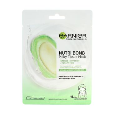 Garnier Skin Naturals Nutri Bomb Milky Tissue Mask odżywcza maska na tkaninie (28 g)