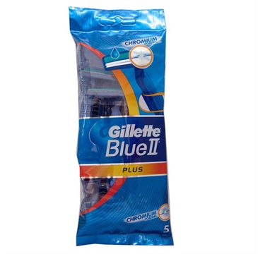 Gillette Blue II Plus Chromium jednorazowe maszynki do golenia dla mężczyzn 5szt