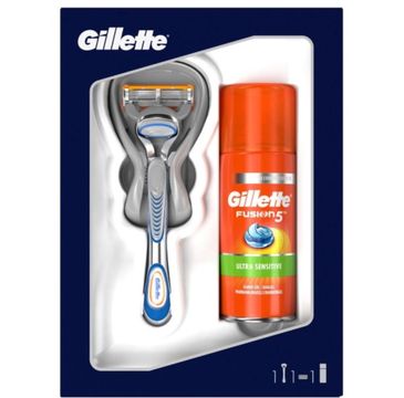 Gillette Fusion5 zestaw maszynka do golenia + Fusion5 Ultra Sensitive żel do golenia 75ml