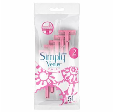 Gillette – Simply Venus 2 Basic jednorazowe maszynki do golenia dla kobiet (5 szt.)