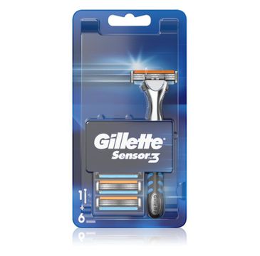 Gillette Sensor 3 maszynka do golenia 1 szt. + ostrza wymienne 6 szt.