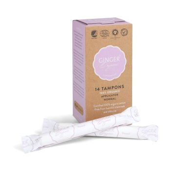 Ginger Organic Tampons tampony organiczne z aplikatorem Normal (14 szt.)