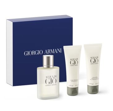 Giorgio Armani Acqua di Gio Pour Homme zestaw woda toaletowa spray 50ml + żel pod prysznic 75ml + balsam po goleniu 75ml