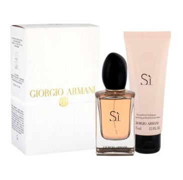 Giorgio Armani Si Travel Exclusive zestaw woda perfumowana spray 50ml + balsam do ciała 75ml
