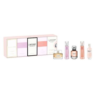Givenchy – Miniature Fragrance Travel Exclusive zestaw Eaudemoiselle Eau Florale 4ml + Live Irresistible 3ml + L'interdit 10ml + Blossom Crush 3ml + Dahlia Divin 5ml (1 szt.)