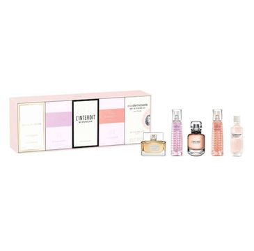 Givenchy – Miniature Fragrance Travel Exclusive zestaw Eaudemoiselle Eau Florale 4ml + Live Irresistible 3ml + L'interdit 10ml + Blossom Crush 3ml + Dahlia Divin 5ml (1 szt.)