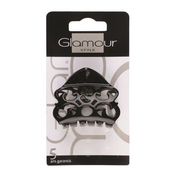Glamour – Klamra do spinania włosów Czarna (1 szt.)