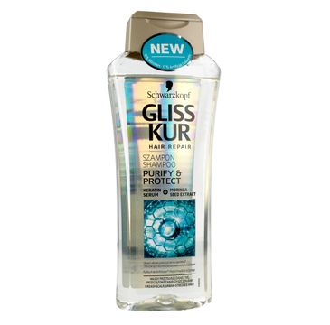 Gliss Kur Purify & Protect szampon do włosów przeciążonych i przetłuszczających 400 ml