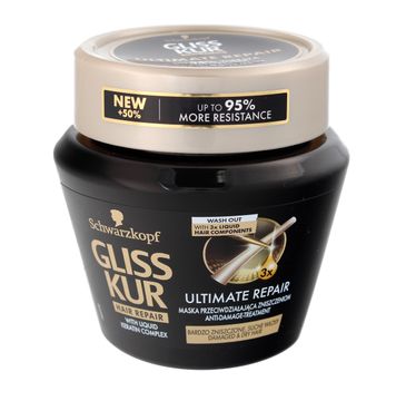 Gliss Kur Strenght 2in1 Treatment maska do włosów suchych i bardzo zniszczonych odbudowująca (300 ml)
