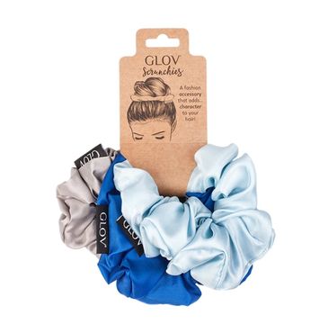 Glov Scrunchies zestaw gumek do włosów Blue 3szt