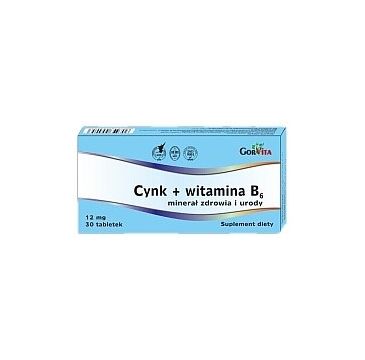 Gorvita Cynk + Witamina B6 suplement diety 30 tabletek