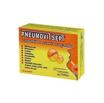 Gorvita Pneumovit Sept pastylki do ssania na gardło 16szt