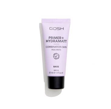 Gosh Primer+ 007 Hydramatt nawilżająca baza pod makijaż do cery mieszanej i tłustej SPF15 (30 ml)