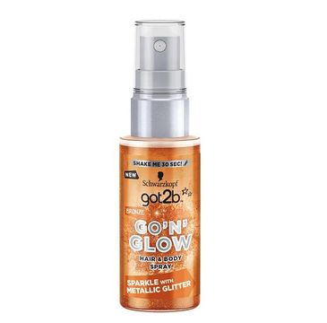 Got2B Go'N'Glow Hair & Body Spray koloryzujący do włosów i ciała z brokatem Bronze 50ml