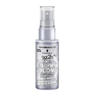 Got2B Go'N'Glow Hair & Body Spray koloryzujący do włosów i ciała z brokatem Silver 50ml