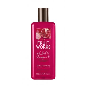 Grace Cole Fruit Works Bath & Shower Gel żel pod prysznic Rhubarb & Pomegranate 500ml