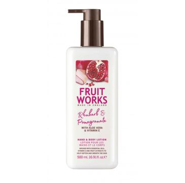Grace Cole Fruit Works Hand & Body Lotion balsam do rąk i ciała Rhubarb & Pomegranate 500ml