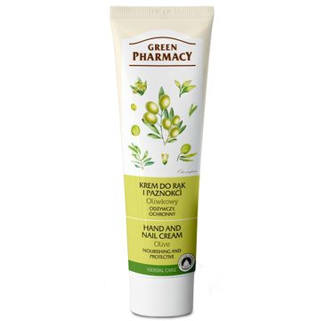 Green Pharmacy krem do rąk i paznokci oliwkowy odżywczy ochronny (100 ml)