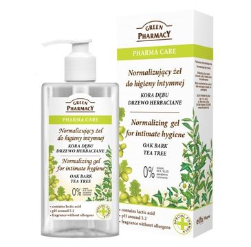 Green Pharmacy Pharma Care kora dębu-drzewo herbaciane żel do higieny intymnej normalizujący (300 ml)