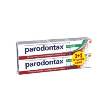 Parodontax  Zestaw Fluoride Pasta do zębów 75ml 1+1 gratis (1 szt.)