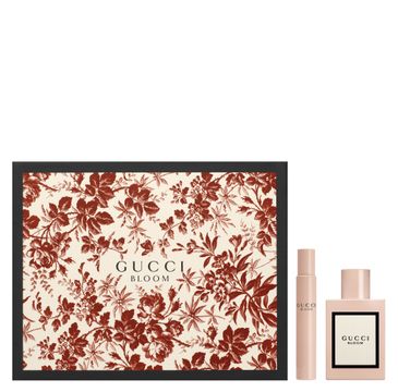 Gucci Bloom zestaw woda perfumowana spray 50ml + miniatura wody perfumowanej roll-on 7,4ml