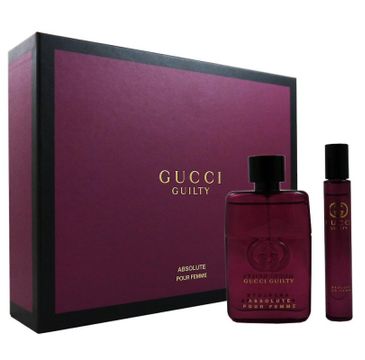 Gucci Guilty Absolute Pour Femme zestaw prezentowy woda perfumowana spray 50 ml + ROLL-ON 7,4 ml